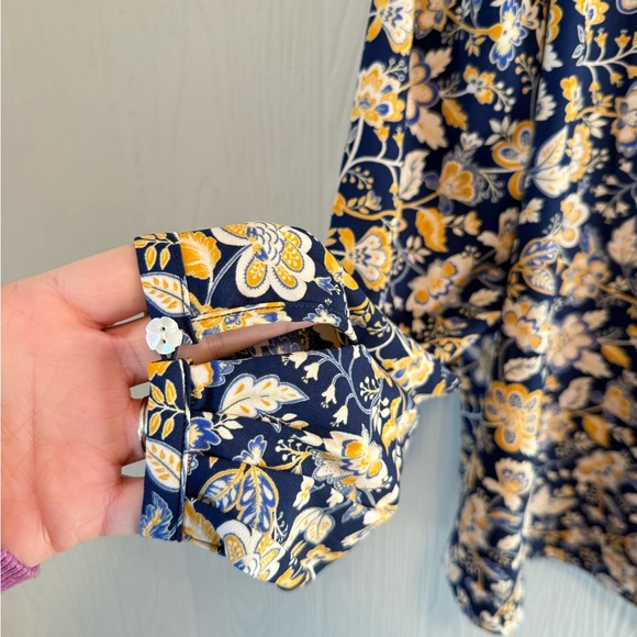 Cartolina Nantucket • NWT Poppy Polyester Pleated Blouse Sz XS Preppy Office - Picture 7 of 13